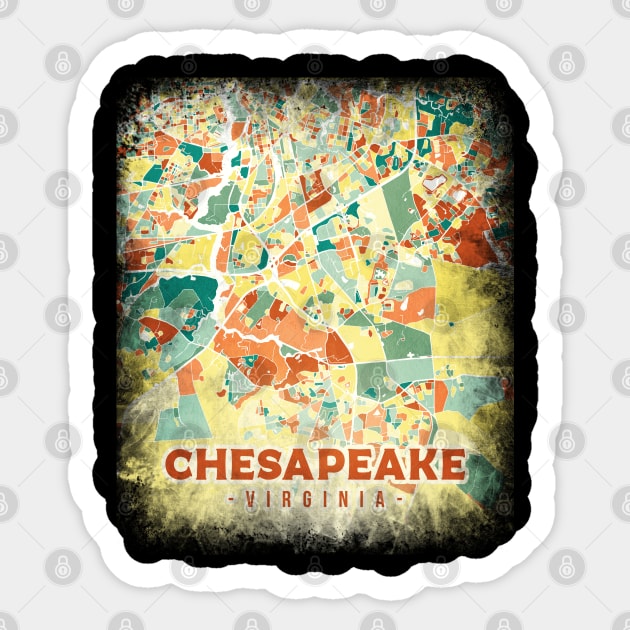 Chesapeake US map Sticker by SerenityByAlex